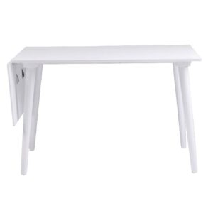 Lotta klaffbord 120 cm i vitt från Rowico. Matbord i stilren skandinavisk design. Fäll ut bordskivan vid behov och få ett större bord med plats för fler.