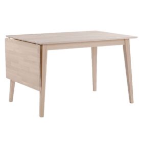 Filippa klaffbord 120 cm i vitoljad ek från Rowico med stilren och enkel design. Bordet har en fällbar klaff som ger plats för fler - maxlängd med uppfälld klaff är 165 cm.