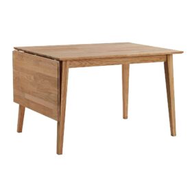 Filippa klaffbord 120 cm i oljad ek från Rowico med stilren och enkel design. Bordet har en fällbar klaff som ger plats för fler - maxlängd med uppfälld klaff är 165 cm.