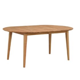 Filippa ovalt matbord i oljad ek från Rowico har en medföljande iläggsskiva. Bordet kan kompletteras med ytterligare en iläggsskiva så med två iläggsskivor blir bordet hela 250 cm.