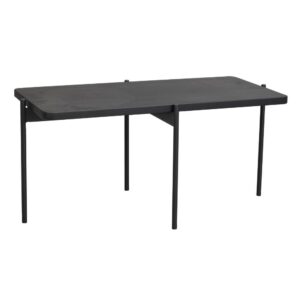 Shelton svart soffbord 95 cm från Rowico är ett stilfullt soffbord med bordsskiva i massiv svartlackad ask och med svarta metallben i rund profil.