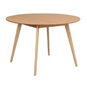 Yumi runt matbord 115cm från Rowico i lackad massiv/fanerad ek.
