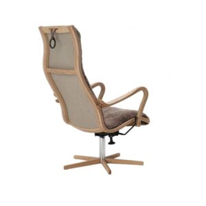 Baksidan av snurrfåtölj Furiren från Bröderna Anderssons.