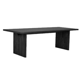 Sidovy av Emmet matbord 240 cm i svart. Tillverkas av Rowico.