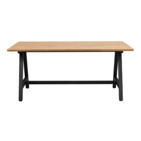 Carradale matbord 170 cm i ek med svarta A-ben från Rowico.