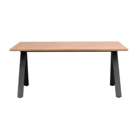 Carradale matbord 170 cm i oljad ek med svarta V-ben från Rowico.