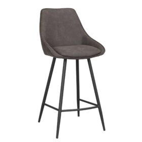 Sierra barstol från Rowico i mörkgrått microtyg. Sitthöjd 67 cm.