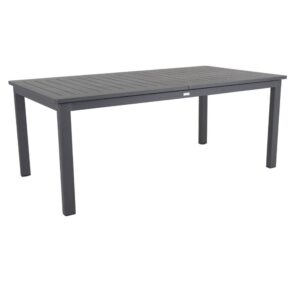 Lomma aluminiumbord med butterfly förlängning. Generöst bord från Brafab.
