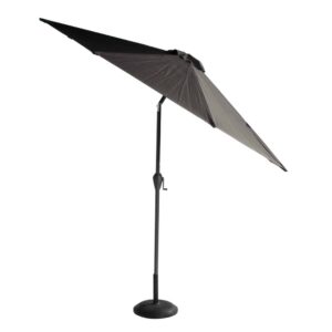 Sun Line parasoll i Royal Grey har diameter 270 cm och är vinklingsbart. Från Hartman.