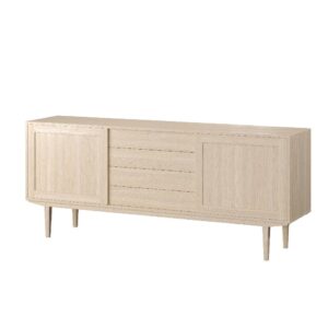 Casö 900 sideboard 194 cm med trädörrar. Vitoljad ek.