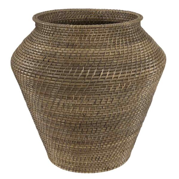 Fina rund korg “Snake Basket” från Artwood. Korgen är tillverkad i naturfärgad rotting.