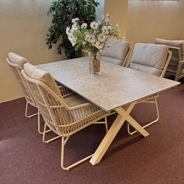 Viola matgrupp aluminium creme/beige - Bild 2