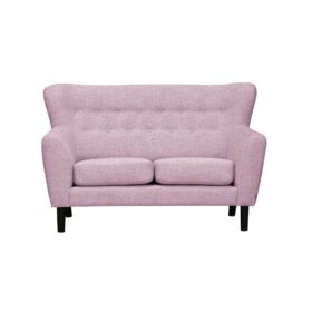Gilbert 2-sits soffa med hög knappad rygg. En flört med 50-talets designspråk. Tillverkad av Burhéns.
