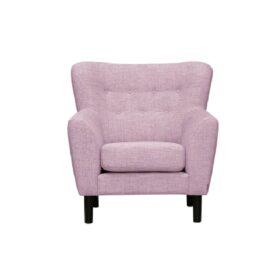 Gilbert fåtölj med knappad rygg. En flört med 50-talets designspråk. Tillverkad av Burhéns.