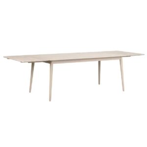 Tyler rektangulärt matbord i vitoljad ek, från Rowico. Två tilläggsskivor monterade.