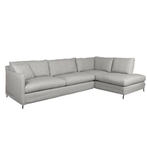 Petito soffa med öppet avslut har avtagbar klädsel. En soffa med mysig dunsits från Furninova.