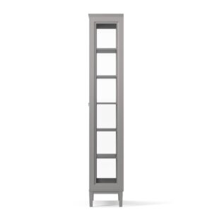 Sidan av Stockholm 2.0, 2-dörrars vitrinskåp i grått med belysning, från Englesson.