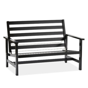 Fri Form soffa 2-sits svart aluminium