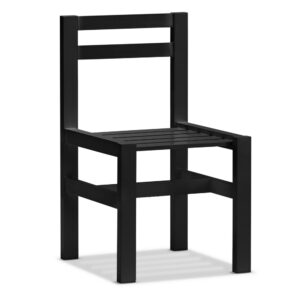 Fri form stol i svart aluminium