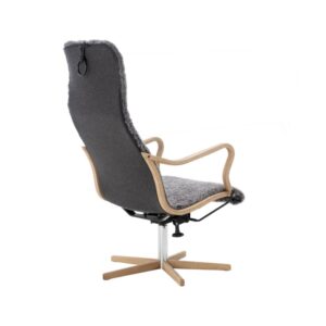 Alternative view of Chic Wood fåtölj med gung, Scandinavian Grey